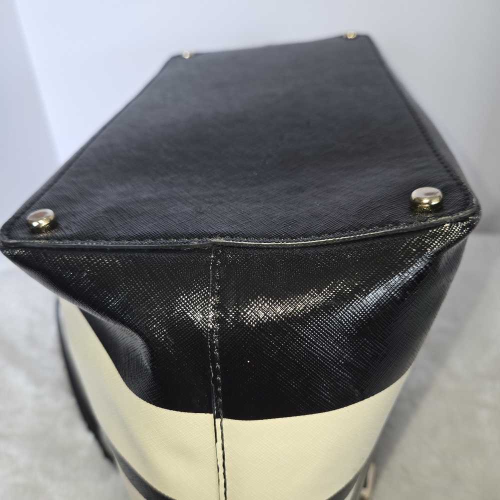 Kate Spade Black and Cream Striped Tote Bag - Picture 11 of 16